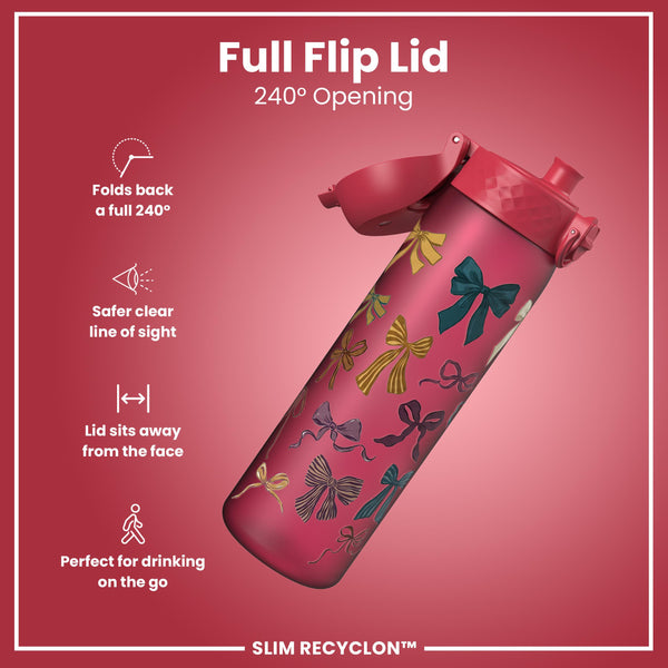 Botella de agua estrecha antifugas, Recyclon, Lazos, 500 ml (18 oz)