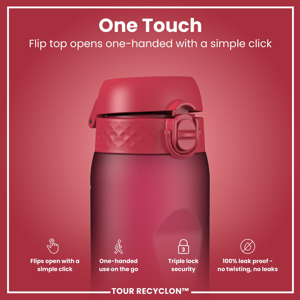Botella, Recyclon, Viva Magenta, 750ml