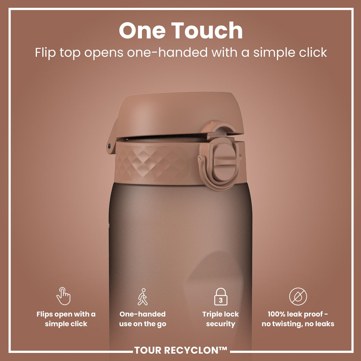 Botella, Recyclon, Mocha Mousse, 750ml