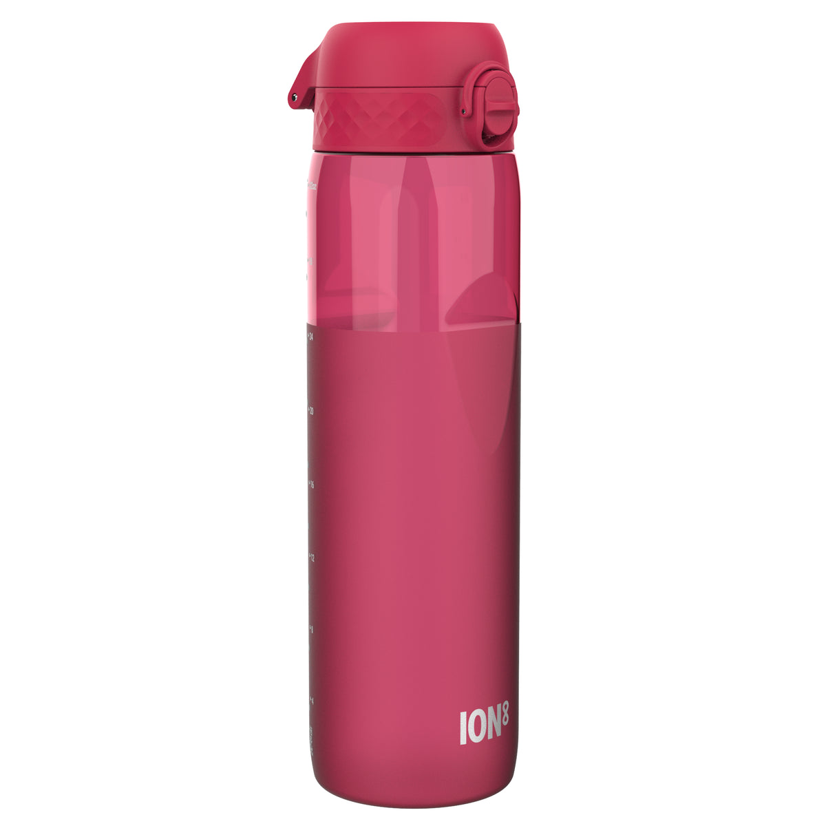 Botella de agua de 1 litro antifugas, Recyclon, de corte medio, magenta, 1L
