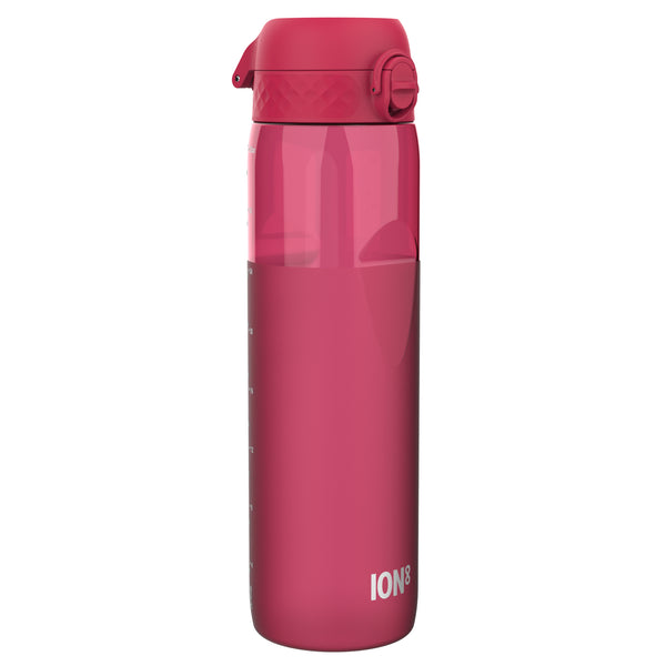 Botella de agua de 1 litro antifugas, Recyclon, de corte medio, magenta, 1L