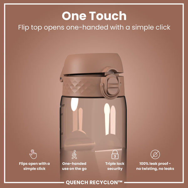 Antifugas 1 litre Botella de agua, Recyclon, Half-Cut, Mocha, 1L in Mocha Mousse