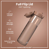 Antifugas 1 litre Botella de agua, Recyclon, Half-Cut, Mocha, 1L in Mocha Mousse