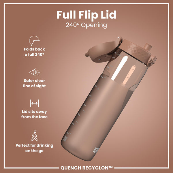 Antifugas 1 litre Botella de agua, Recyclon, Half-Cut, Mocha, 1L in Mocha Mousse