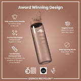Antifugas 1 litre Botella de agua, Recyclon, Half-Cut, Mocha, 1L in Mocha Mousse