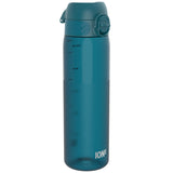 Leak Proof Slim Water Bottle, Recyclon, Half-Cut, Teal, 500ml (18oz) in Deep Teal