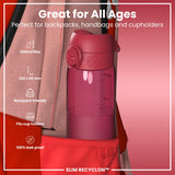 Antifugas Slim Botella de agua, Recyclon, Half-Cut, Magenta, 500ml (18oz) in Magenta