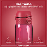 Antifugas Slim Botella de agua, Recyclon, Half-Cut, Magenta, 500ml (18oz) in Magenta