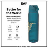 Leak Proof Slim Water Bottle, Recyclon, Half-Cut, Mandalas, 500ml (18oz) — additional product photo