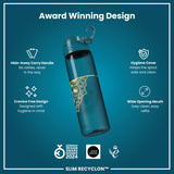 Leak Proof Slim Water Bottle, Recyclon, Half-Cut, Mandalas, 500ml (18oz) — additional product photo