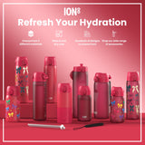 Leak Proof 1 Litre Water Bottle, Stainless Steel, Half-Cut, Magenta, 1L in Magenta