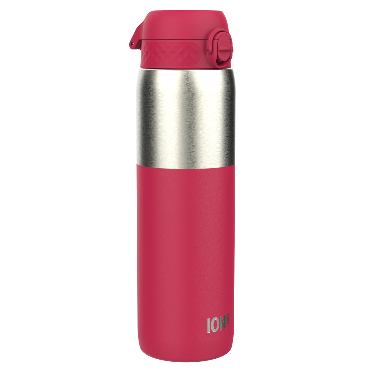 Leak Proof 1 Litre Water Bottle, Stainless Steel, Half-Cut, Magenta, 1L in Magenta