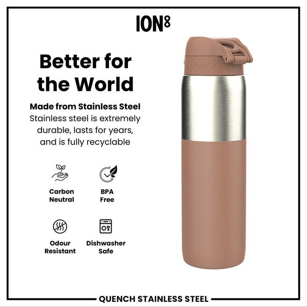 Antifugas 1 Litre Thermal Botella de agua, Insulated, Half-Cut, Mocha, 1L in Mocha Mousse