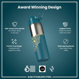Antifugas Slim Botella de agua, Stainless Steel, Half-Cut, Mandalas, 600ml (20oz) — foto adicional del producto