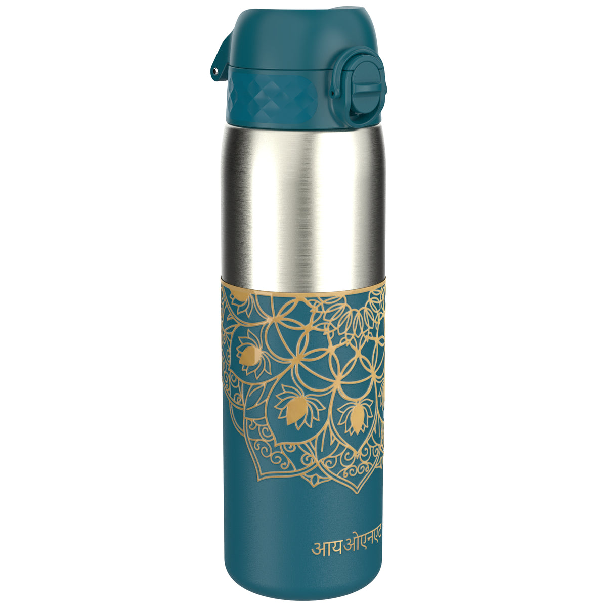 Antifugas Slim Botella de agua, Stainless Steel, Half-Cut, Mandalas, 600ml (20oz)