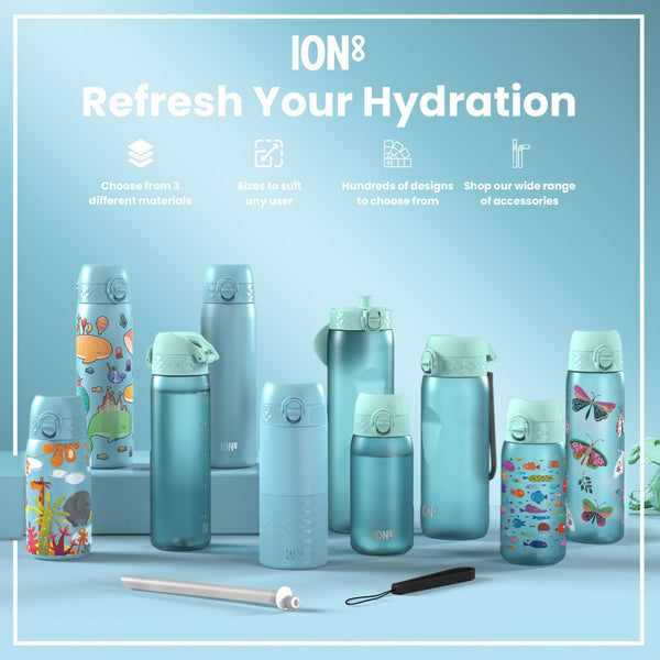 Leak Proof Water Bottle, Stainless Steel, Robots, 400ml (13oz) — additional product photo
