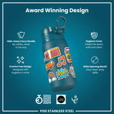 Antifugas Botella de agua, Stainless Steel, Stickers, 400ml (13oz) — foto adicional del producto