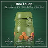 Leak Proof Water Bottle, Stainless Steel, Farm Machines, 400ml (13oz) — additional product photo