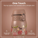 Antifugas Botella de agua, Stainless Steel, Cherries, 400ml (13oz) — foto adicional del producto