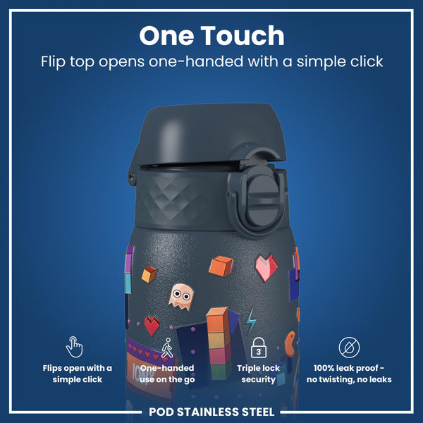 Leak Proof Water Bottle, Stainless Steel, Gamer, 400ml (13oz) — additional product photo