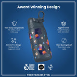 Leak Proof Water Bottle, Stainless Steel, Gamer, 400ml (13oz) — additional product photo