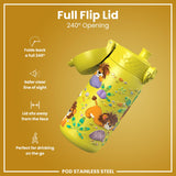 Leak Proof Water Bottle, Stainless Steel, Lions, 400ml (13oz) — additional product photo