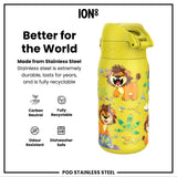 Leak Proof Water Bottle, Stainless Steel, Lions, 400ml (13oz) — additional product photo