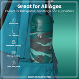 Leak Proof Slim Water Bottle, Stainless Steel, Camouflage, 600ml (20oz) — additional product photo
