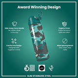 Leak Proof Slim Water Bottle, Stainless Steel, Camouflage, 600ml (20oz) — additional product photo