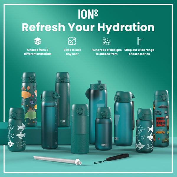 Leak Proof Slim Water Bottle, Stainless Steel, Camouflage, 600ml (20oz) — additional product photo