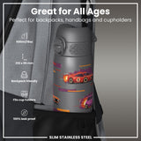 Leak Proof Slim Water Bottle, Stainless Steel, Sports Cars, 600ml (20oz) — additional product photo