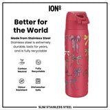 Antifugas Slim Botella de agua, Stainless Steel, Bows, 600ml (20oz) — foto adicional del producto