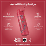 Antifugas Slim Botella de agua, Stainless Steel, Bows, 600ml (20oz) — foto adicional del producto