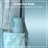 Leak Proof Thermal Steel Water Bottle, Insulated, Blue Sharks, 320ml (11oz) — additional product photo