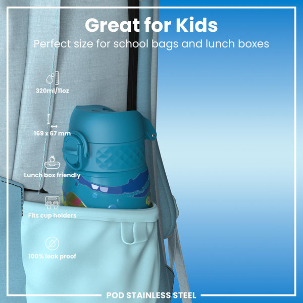 Leak Proof Thermal Steel Water Bottle, Insulated, Sea Turtles, 320ml (11oz) — additional product photo