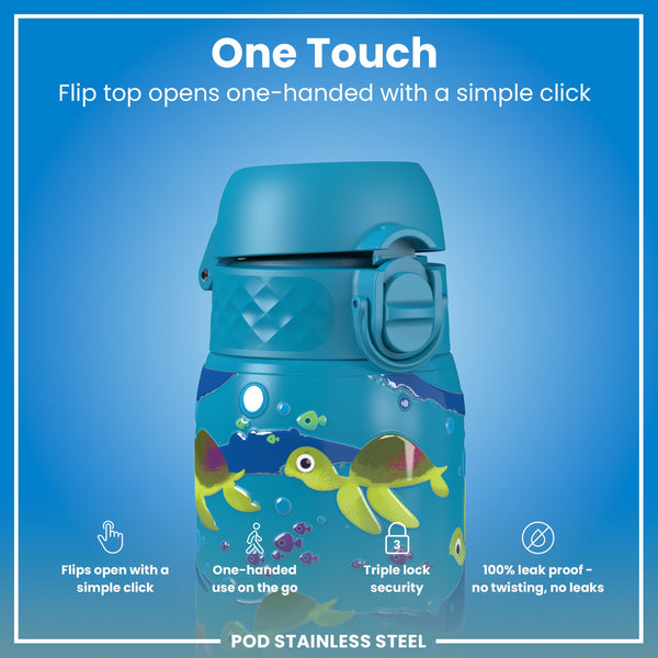 Leak Proof Thermal Steel Water Bottle, Insulated, Sea Turtles, 320ml (11oz) — additional product photo