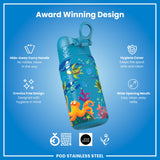 Leak Proof Thermal Steel Water Bottle, Insulated, Sea Turtles, 320ml (11oz) — additional product photo