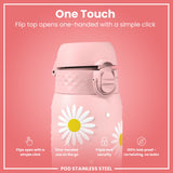 Leak Proof Thermal Steel Water Bottle, Insulated, Daisy, 320ml (11oz) — additional product photo
