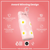 Leak Proof Thermal Steel Water Bottle, Insulated, Daisy, 320ml (11oz) — additional product photo