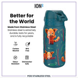 Leak Proof Thermal Steel Water Bottle, Insulated, Red Pandas, 320ml (11oz) — additional product photo