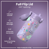 Antifugas Botella térmica de acero inoxidable, Insulated, Purple Unicorns, 320ml (11oz) — foto adicional del producto
