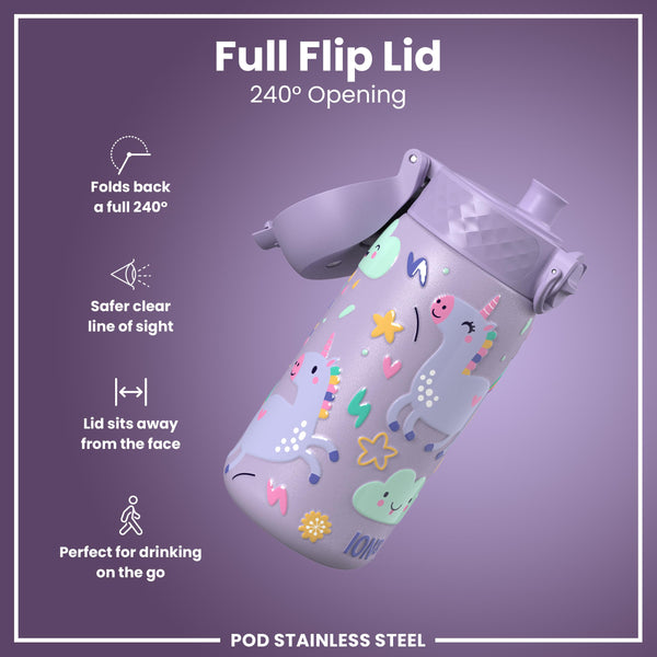 Antifugas Botella térmica de acero inoxidable, Insulated, Purple Unicorns, 320ml (11oz) — foto adicional del producto