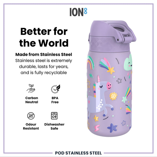 Antifugas Botella térmica de acero inoxidable, Insulated, Purple Unicorns, 320ml (11oz) — foto adicional del producto