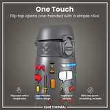 Leak Proof Slim Thermal Water Bottle, Insulated Steel, Gamer, 500ml (17oz) — additional product photo