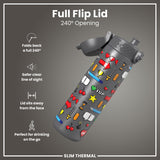 Leak Proof Slim Thermal Water Bottle, Insulated Steel, Gamer, 500ml (17oz) — additional product photo