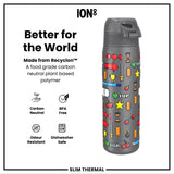Leak Proof Slim Thermal Water Bottle, Insulated Steel, Gamer, 500ml (17oz) — additional product photo