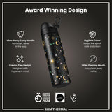 Leak Proof Slim Thermal Water Bottle, Insulated Steel, Celestial, 500ml (17oz) — additional product photo