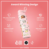 Leak Proof Slim Thermal Water Bottle, Insulated Steel, Dogs, 500ml (17oz) — additional product photo