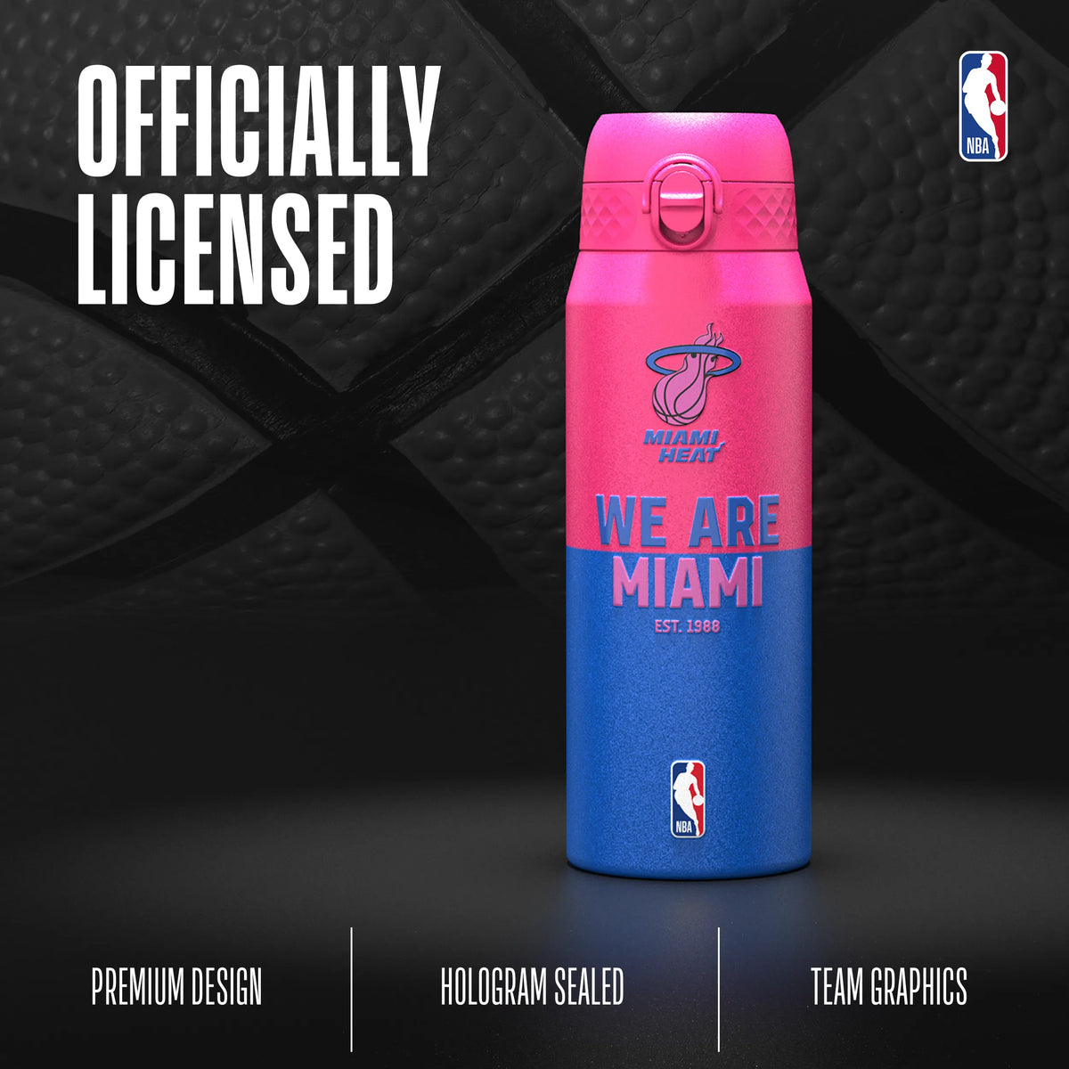 NBA x Ion8 Sports, Insulated Bottle, Miami Heat, 750ml (24oz) — foto adicional del producto