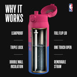 NBA x Ion8 Sports, Insulated Bottle, Miami Heat, 750ml (24oz) — foto adicional del producto